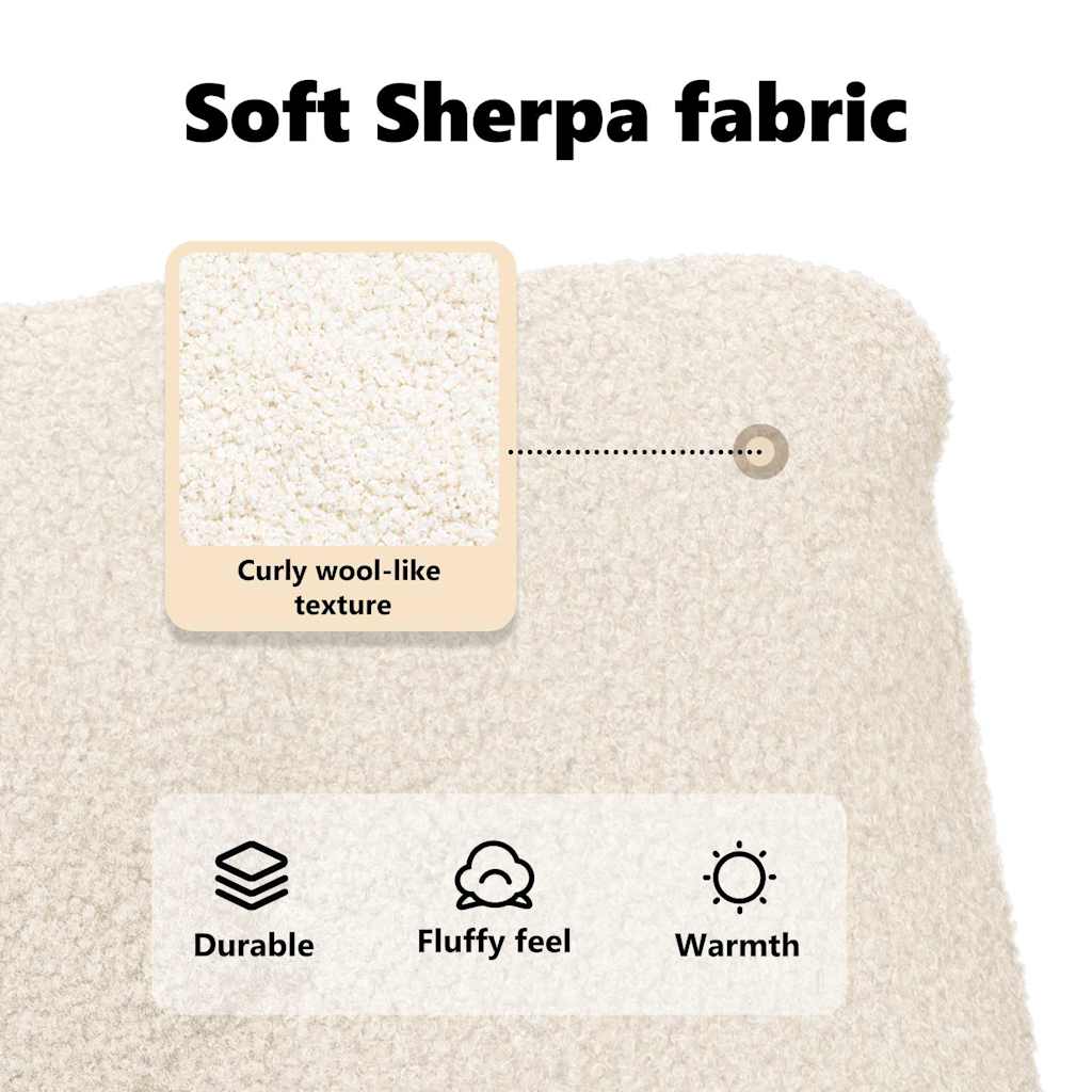 lænestol Creme 69 x 74 x 93 cm Sherpa-stof