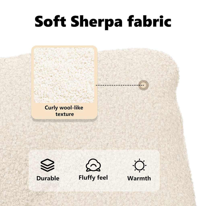 lænestol Creme 69 x 74 x 93 cm Sherpa-stof