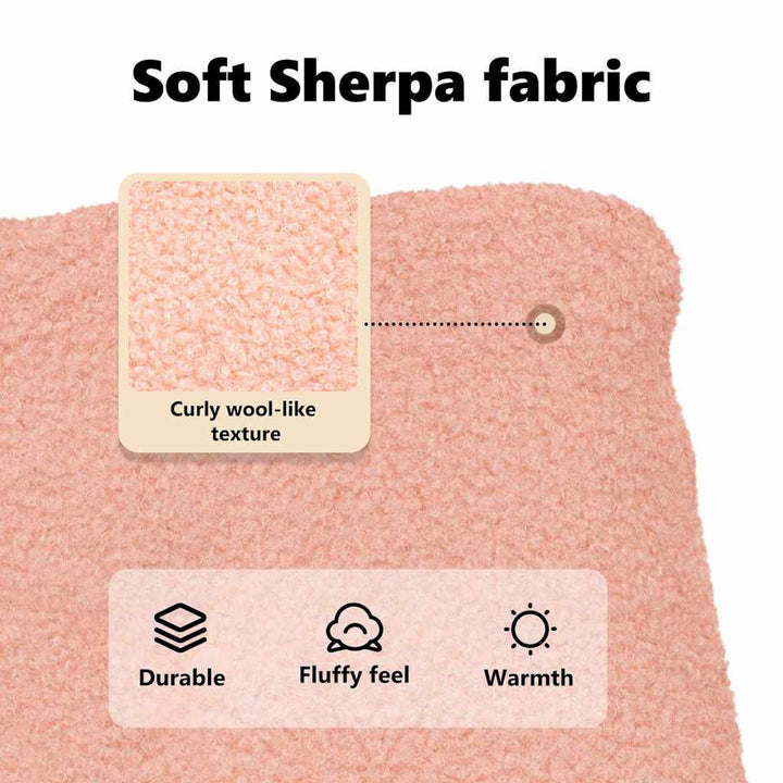 lænestol Lyserød 69 x 74 x 93 cm Sherpa-stof