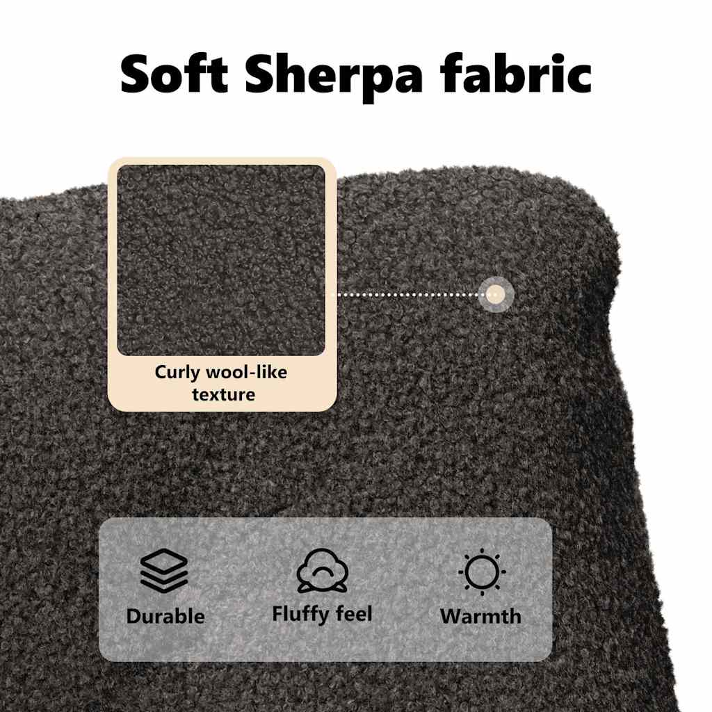 lænestol Mørkegrå 69 x 74 x 93 cm Sherpa-stof