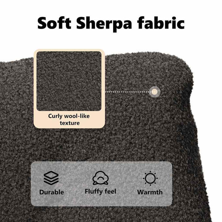 lænestol Mørkegrå 69 x 74 x 93 cm Sherpa-stof