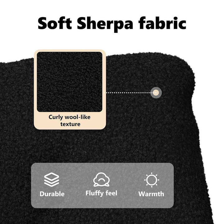 lænestol Sort 69 x 74 x 93 cm Sherpa-stof