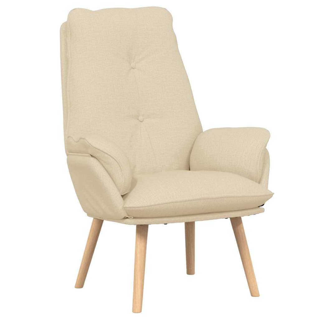 lænestol Creme 69 x 74 x 93 cm Stof og krydsfiner