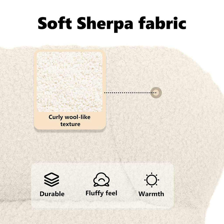lænestol Creme 69 x 74 x 93 cm Sherpa-stof