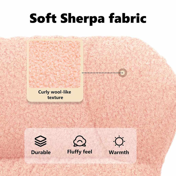 lænestol Lyserød 69 x 74 x 93 cm Sherpa-stof