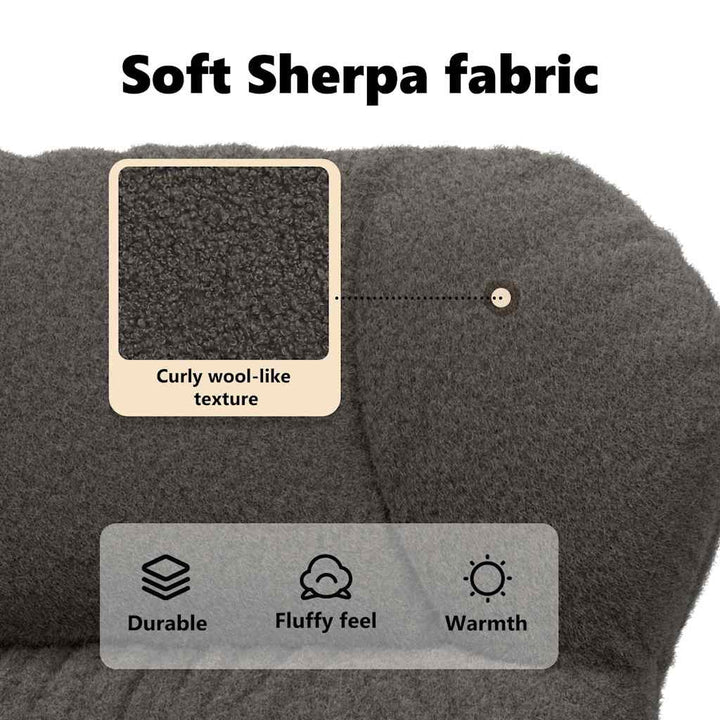 lænestol Mørkegrå 69 x 74 x 93 cm Sherpa-stof