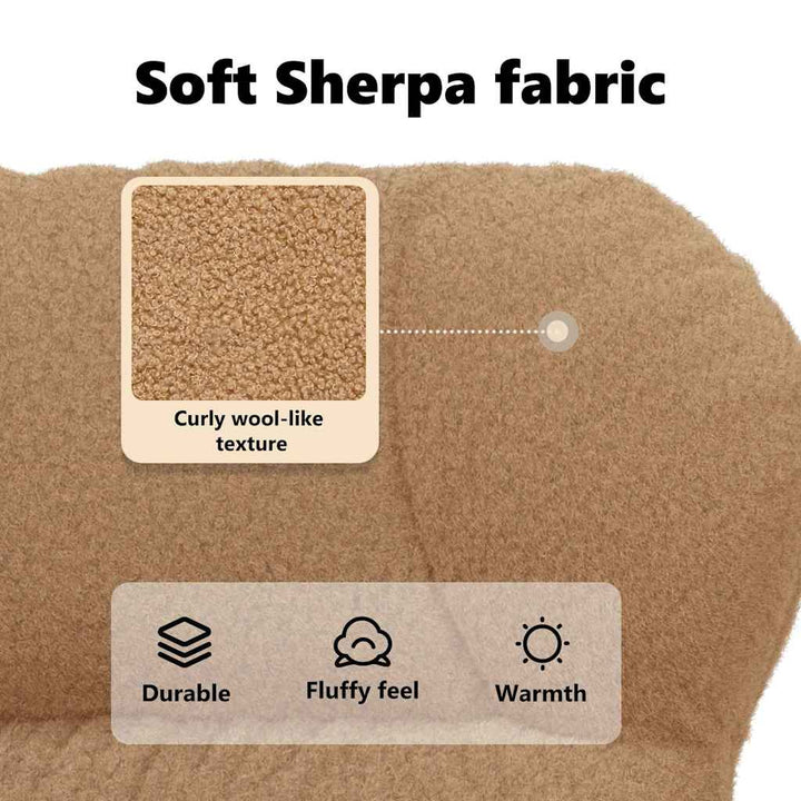 lænestol Beige 69 x 74 x 93 cm Sherpa-stof