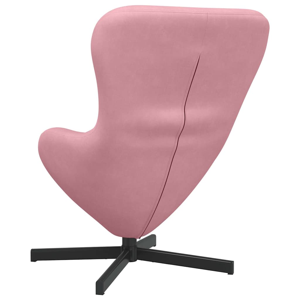 Æggestol Lyserød 63 x 73 x 90 cm Fløjl