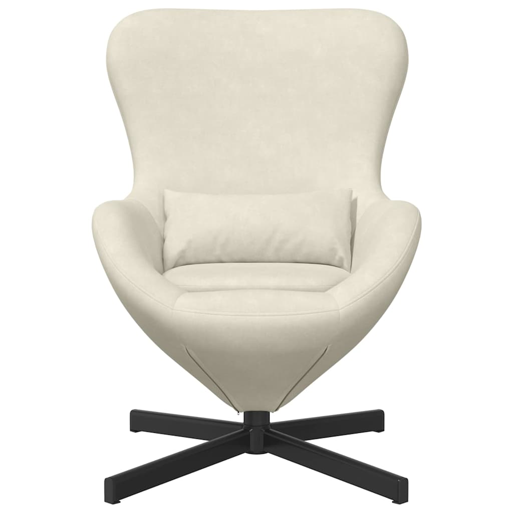Æggestol Creme 63 x 73 x 90 cm Fløjl