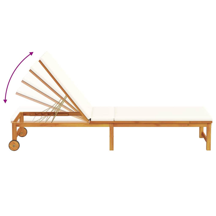 Solstol Brun 202 x 53 x 89 cm Massivt Akacietræ
