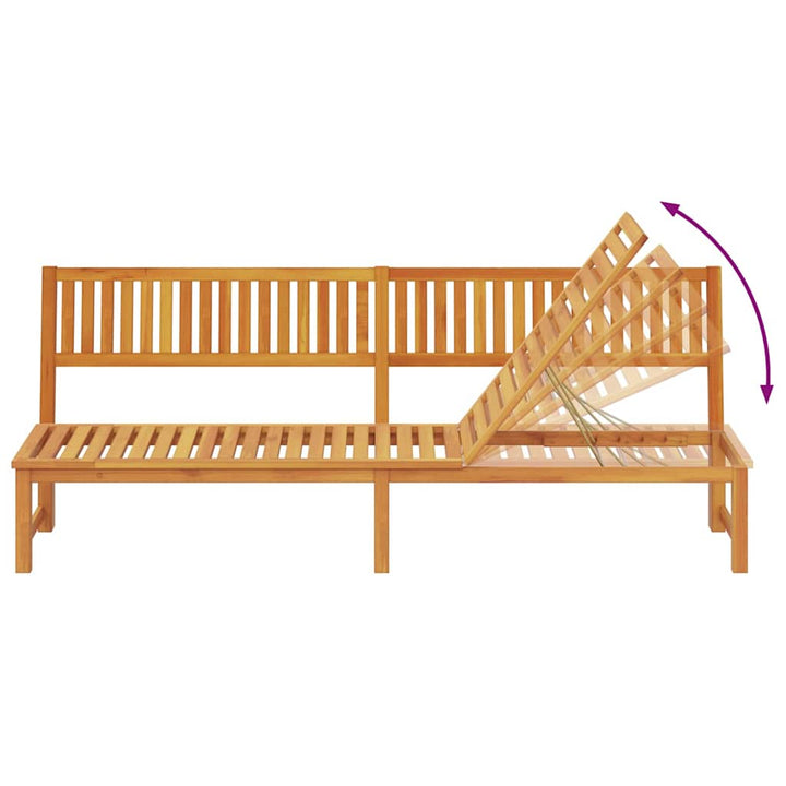 Solstol Olie Naturlig 200 x 57 x 75 cm Massivt akacietræ