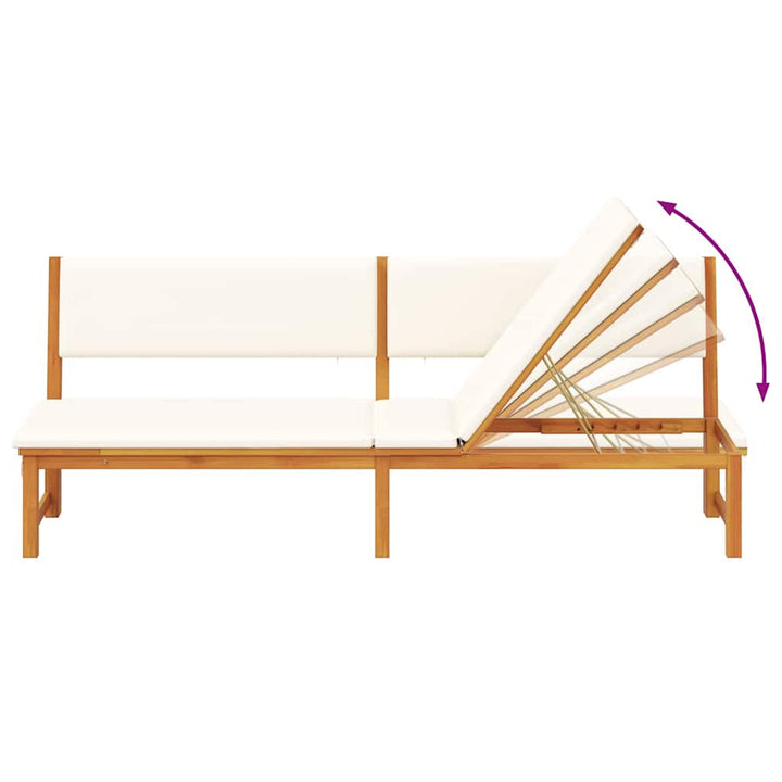 Solstol Olie Naturlig 200 x 57 x 75 cm Massivt akacietræ