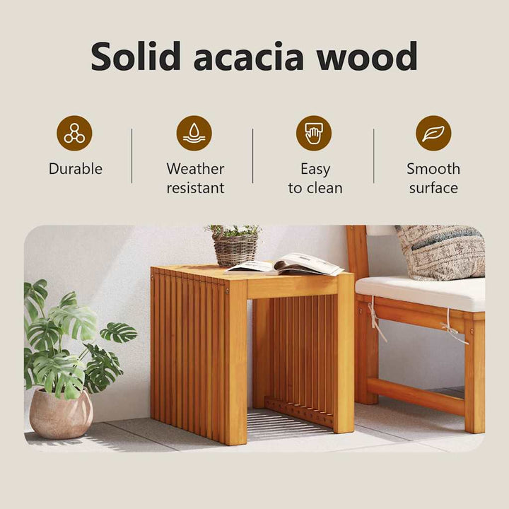 Sidebord Olie Naturlig 43 x 36 x 40 cm Massiv Teaktræ