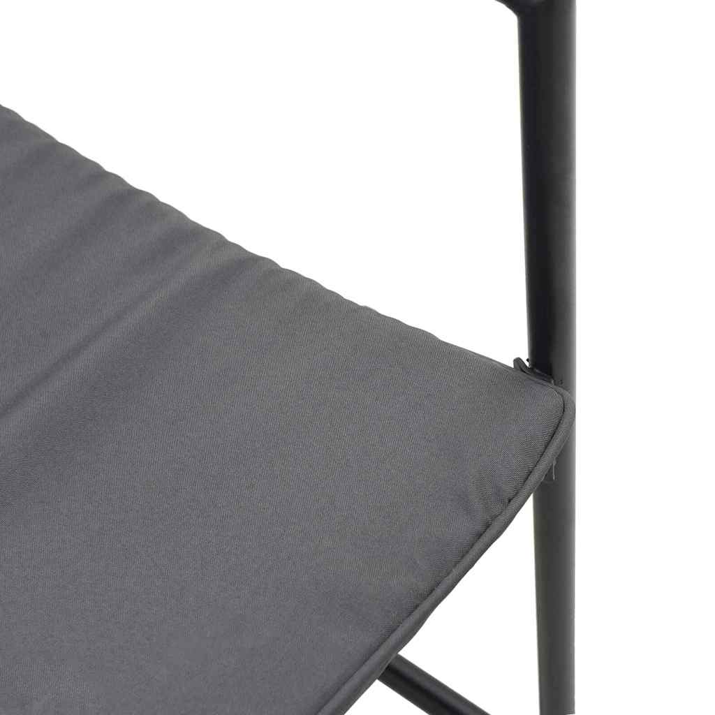 Stol med pude 4 pcs Sort og Anthracit Textilene