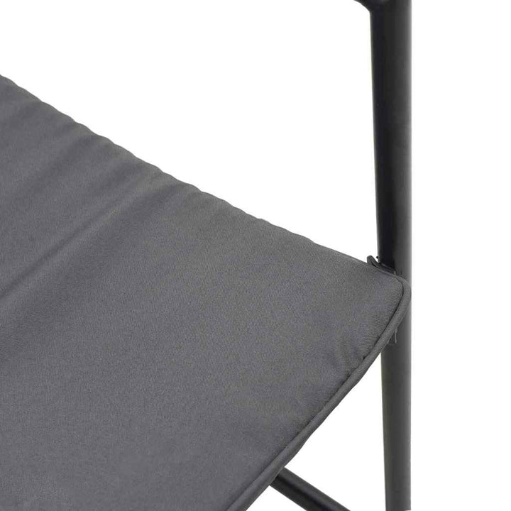 Stol med pude 4 pcs Sort og Anthracit Textilene