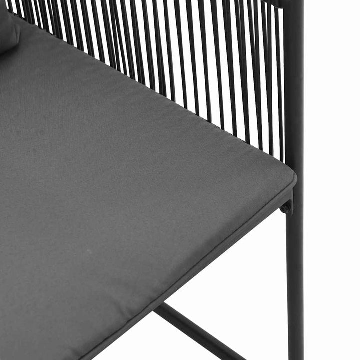 Stol 4 stk. Sort og Anthracit PE Rattan