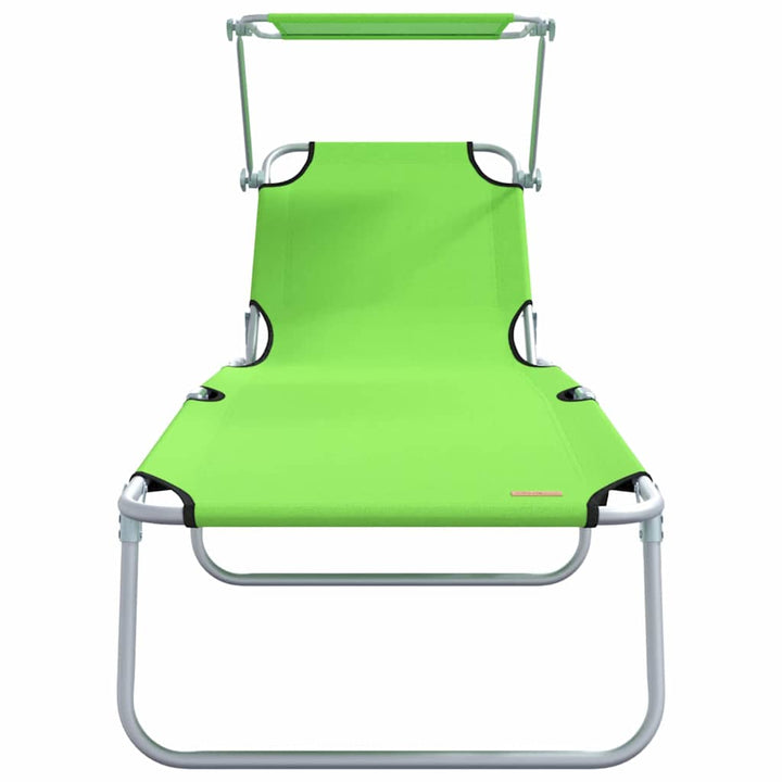 Solstol 2 pcs Grøn 58 x 188 x 77cm Polyester