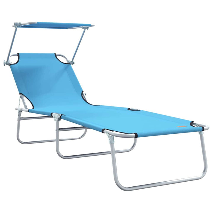 Solstol 2 pcs Lys Blå 58 x 188 x 77cm Polyester