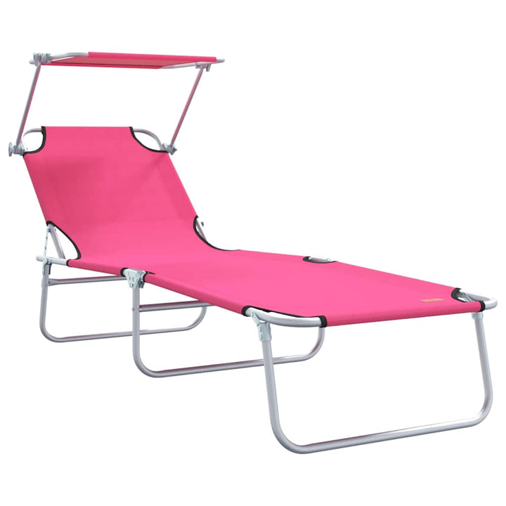 Solstol 2 stk. Polyester Lyserød