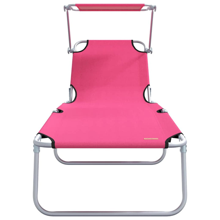 Solstol 2 stk. Polyester Lyserød