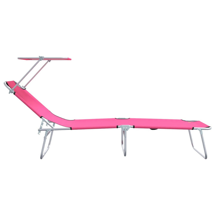 Solstol 2 stk. Polyester Lyserød