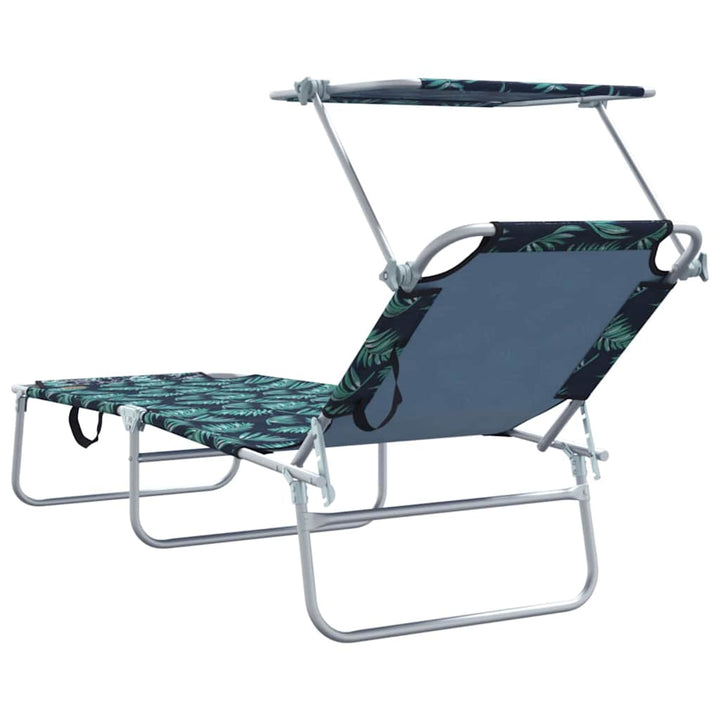 Solstol 2 pcs Grøn 58 x 188 x 77cm Polyester