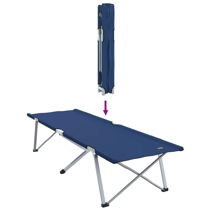 Foldende Camping Seng Blå 194 x 62,5 x 42,5 cm Oxford og Stål