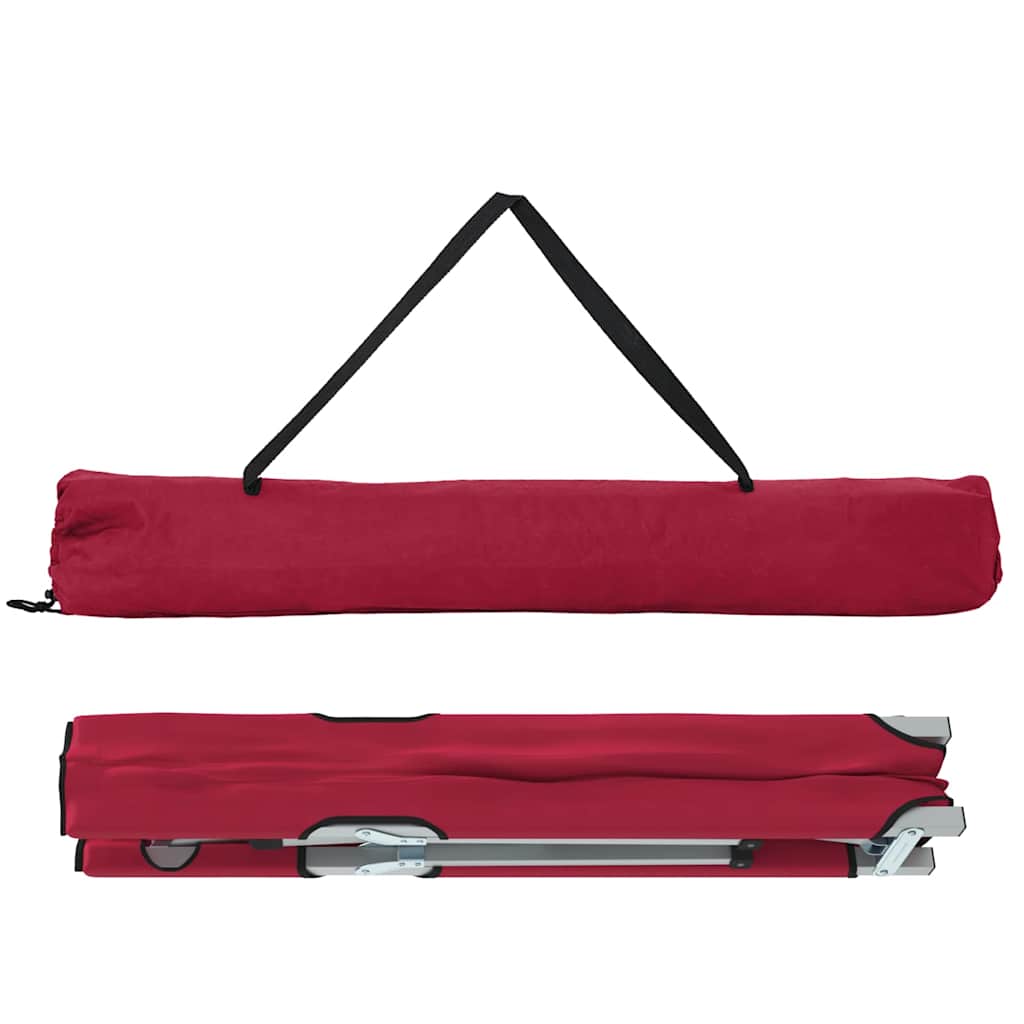 Foldende Camping Seng Rød 194 x 62,5 x 42,5 cm Oxford og Stål