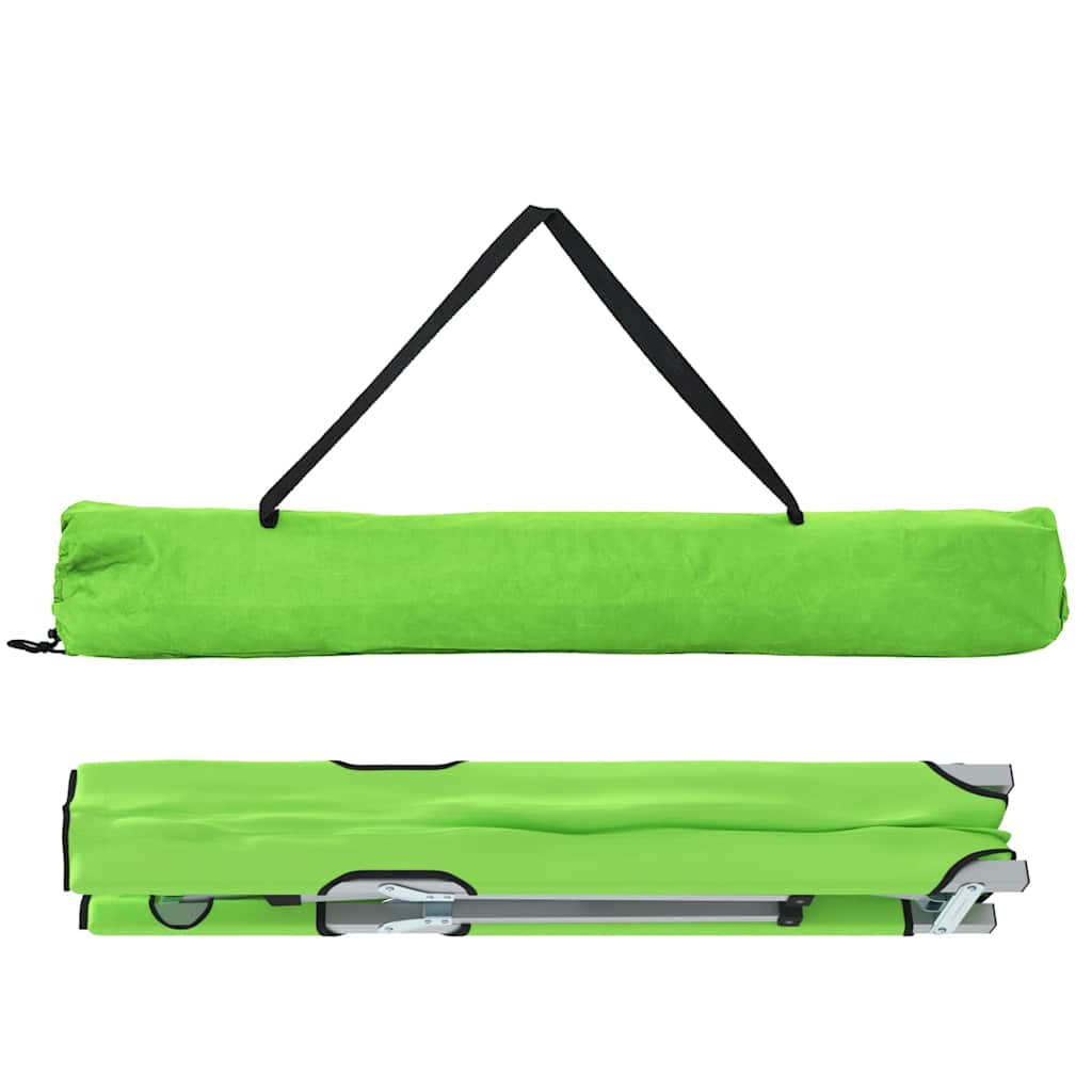 Foldende Camping Seng Grøn 194 x 62,5 x 42,5 cm Oxford og Stål