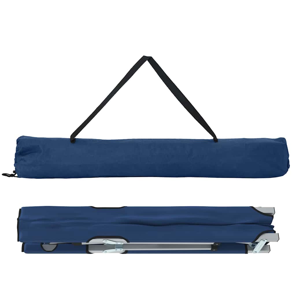 Foldende Camping Seng 2 pcs Blå 194 x 62,5 x 42,5 cm