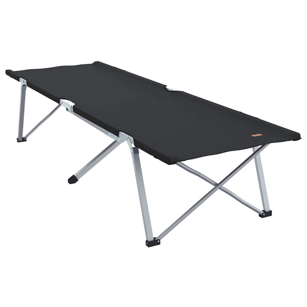 Foldende Camping Seng 2 pcs Sort 194 x 62,5 x 42,5 cm