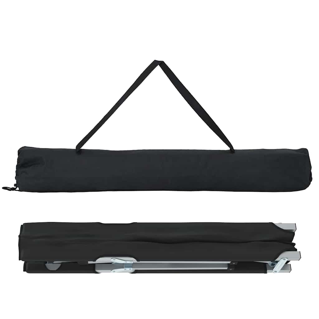 Foldende Camping Seng 2 pcs Sort 194 x 62,5 x 42,5 cm