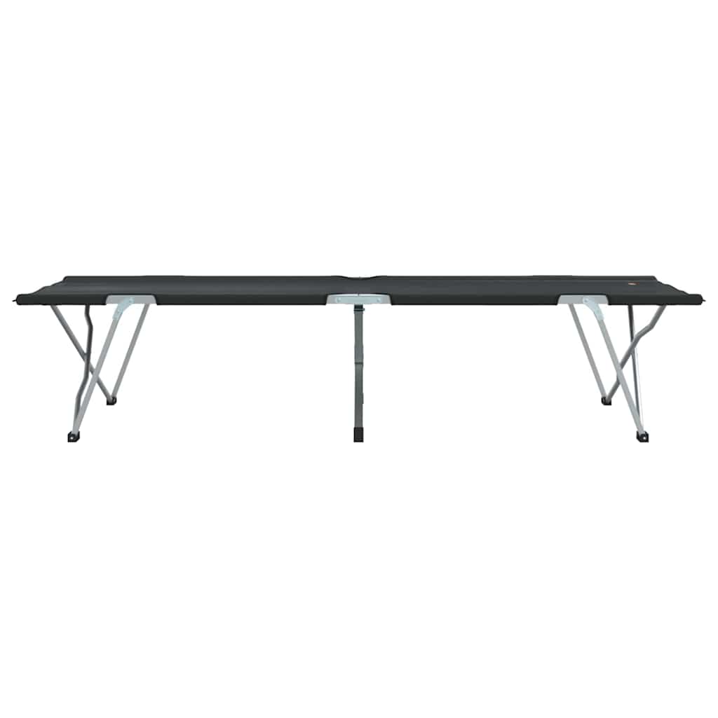 Foldende Camping Seng 2 pcs Sort 194 x 62,5 x 42,5 cm