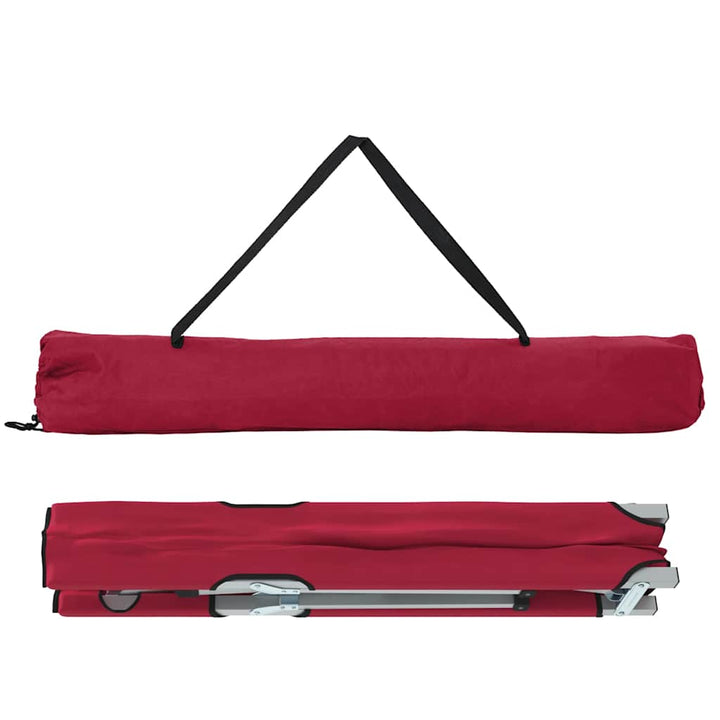 Foldende Camping Seng 2 pcs Rød 194 x 62,5 x 42,5 cm