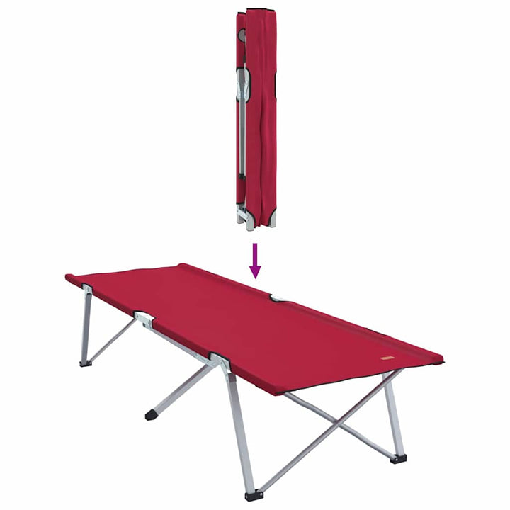 Foldende Camping Seng 2 pcs Rød 194 x 62,5 x 42,5 cm