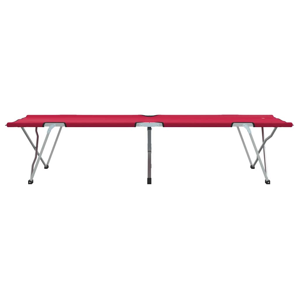 Foldende Camping Seng 2 pcs Rød 194 x 62,5 x 42,5 cm
