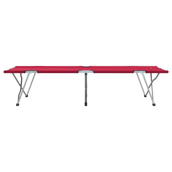 Foldende Camping Seng 2 pcs Rød 194 x 62,5 x 42,5 cm