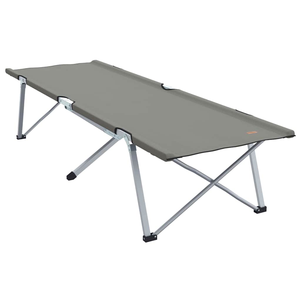 Foldende Camping Seng 2 pcs Grå 194 x 62,5 x 42,5 cm