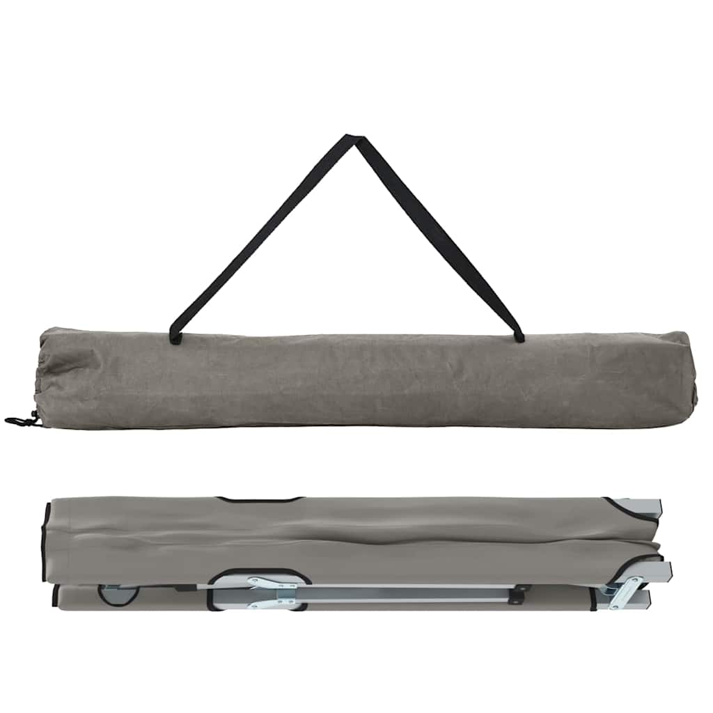 Foldende Camping Seng 2 pcs Grå 194 x 62,5 x 42,5 cm