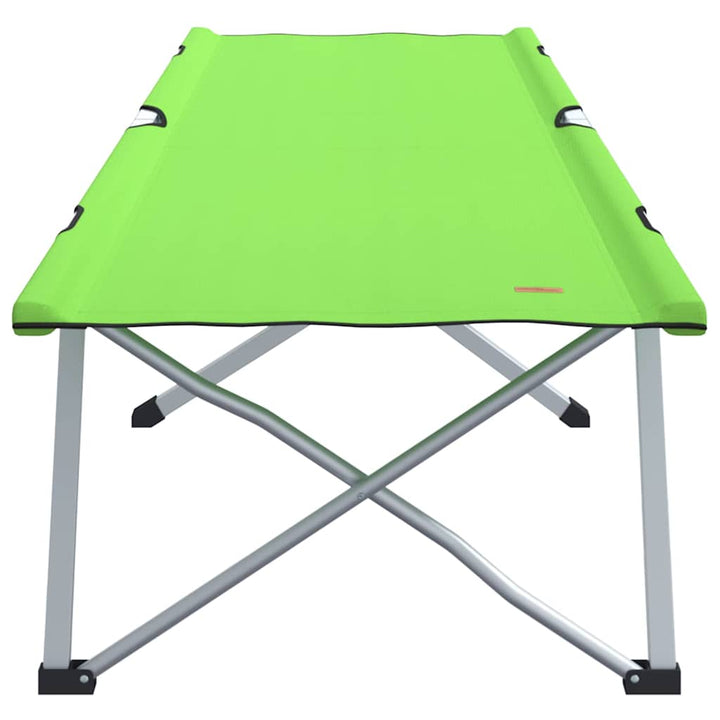 Foldende Camping Seng 2 pcs Grøn 194 x 62,5 x 42,5 cm