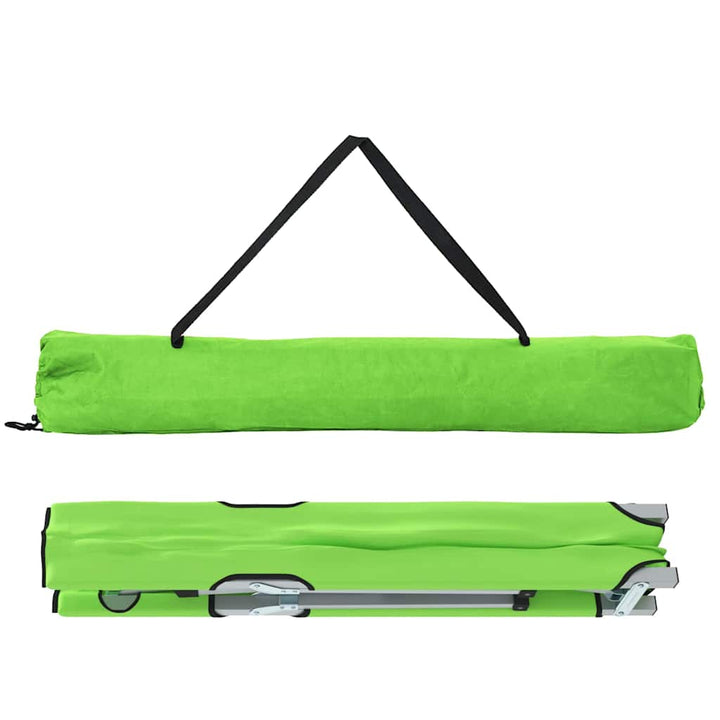 Foldende Camping Seng 2 pcs Grøn 194 x 62,5 x 42,5 cm