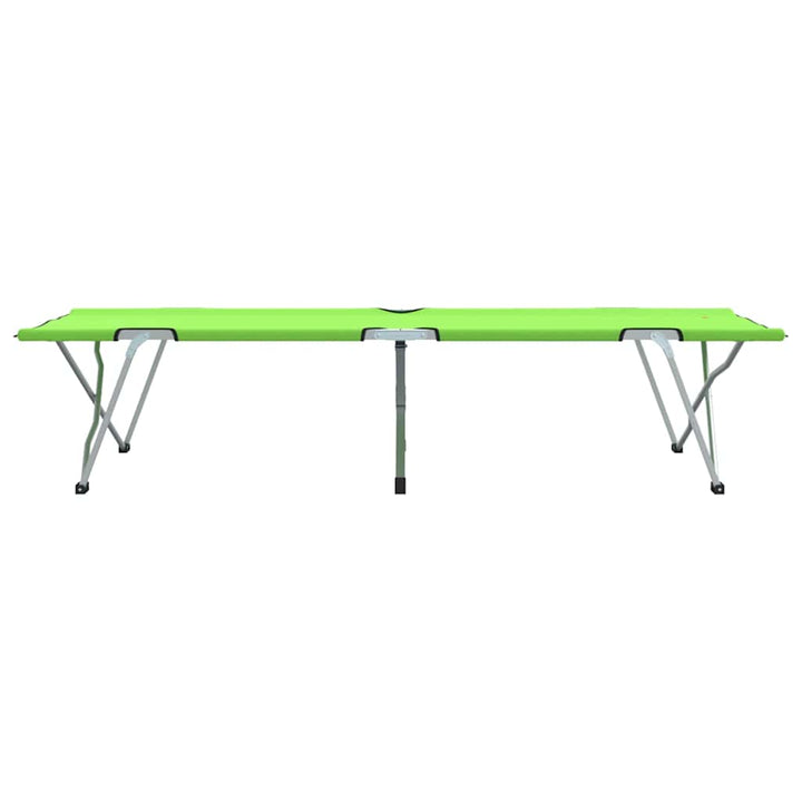 Foldende Camping Seng 2 pcs Grøn 194 x 62,5 x 42,5 cm