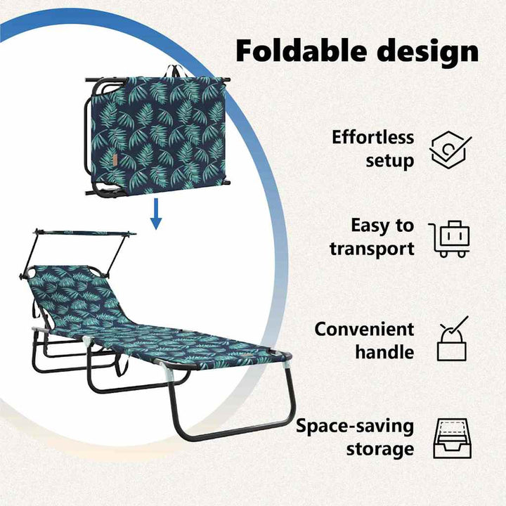 Foldestol Flerfarvet 190 x 57 x 81 cm oxford