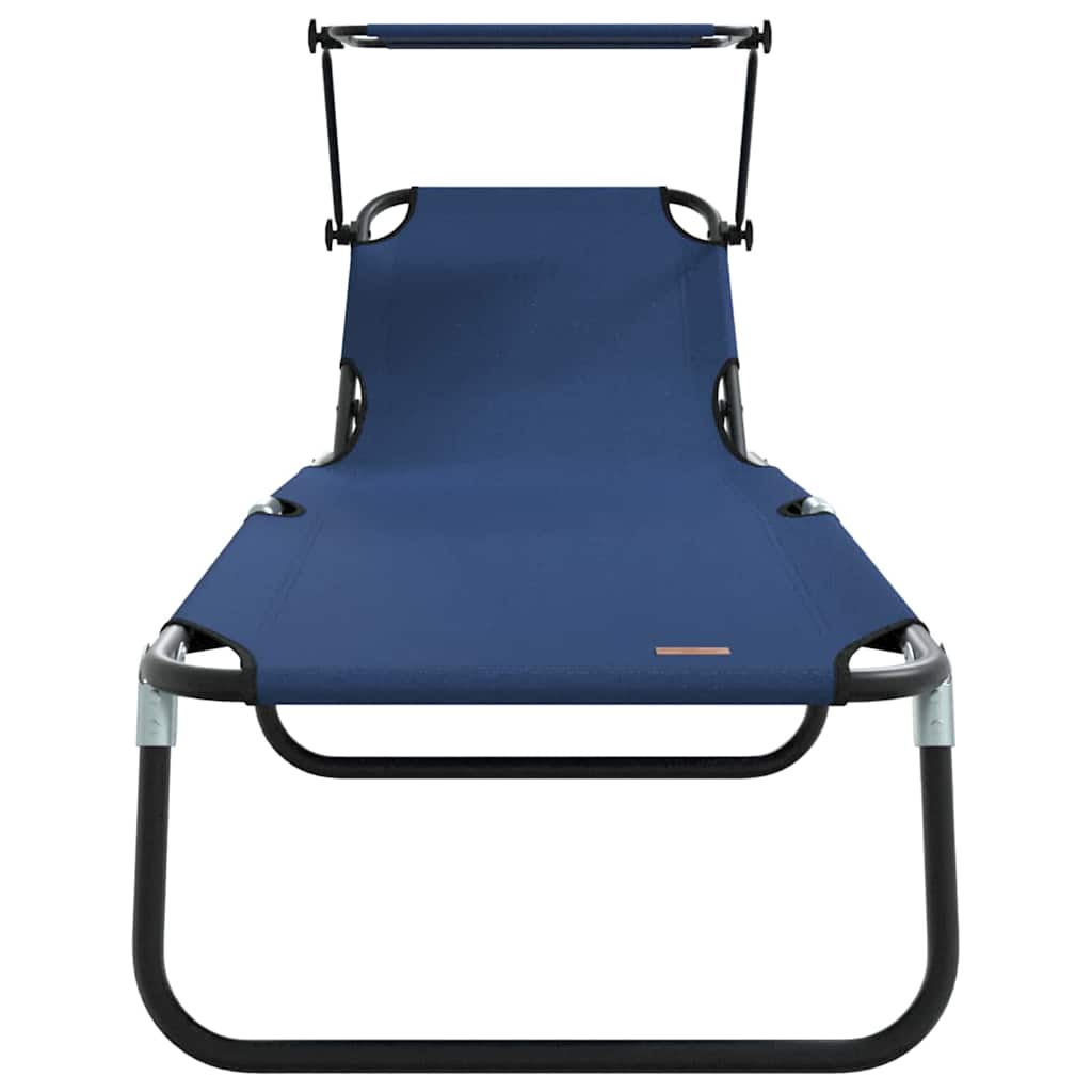 Foldestol 2 pcs Blå 190 x 57 x 81 cm oxford