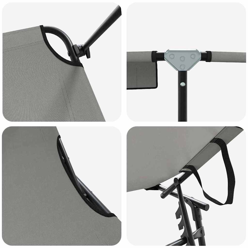 Foldestol 2 stk. oxford Grå