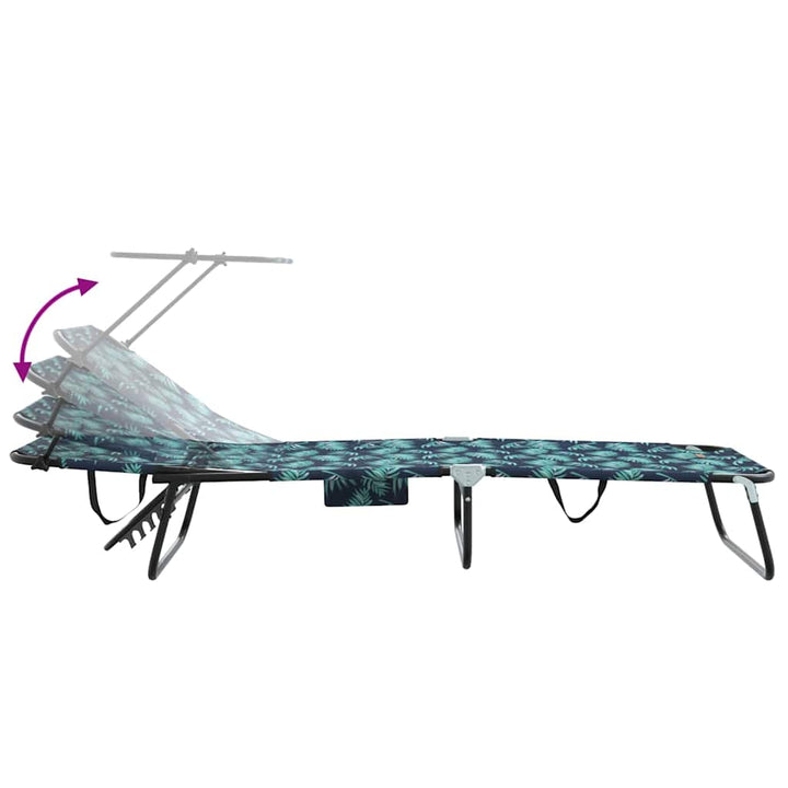 Foldestol 2 pcs Flerfarvet 190 x 57 x 81 cm oxford