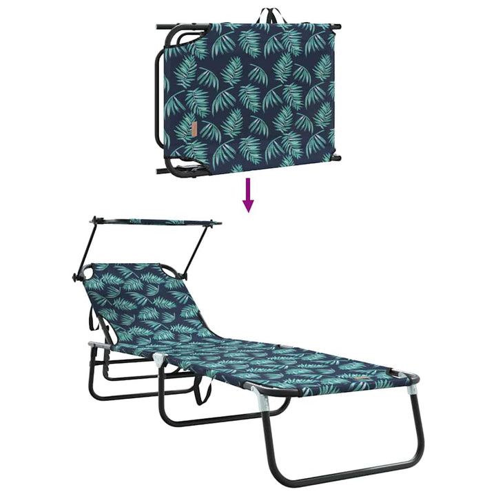 Foldestol 2 pcs Flerfarvet 190 x 57 x 81 cm oxford