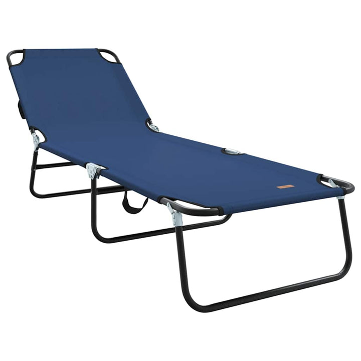 Foldestol Blå 188 x 57 x 86,5 cm Polyester