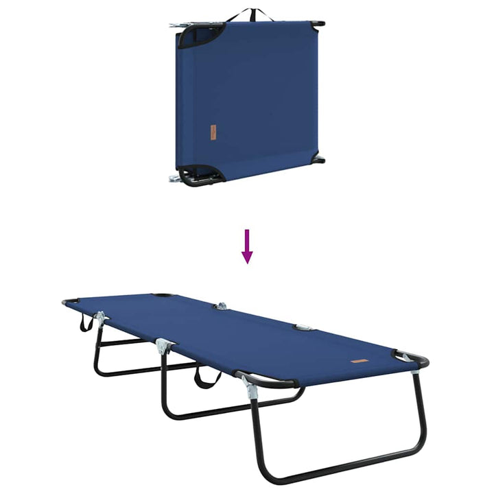 Foldestol Blå 188 x 57 x 86,5 cm Polyester