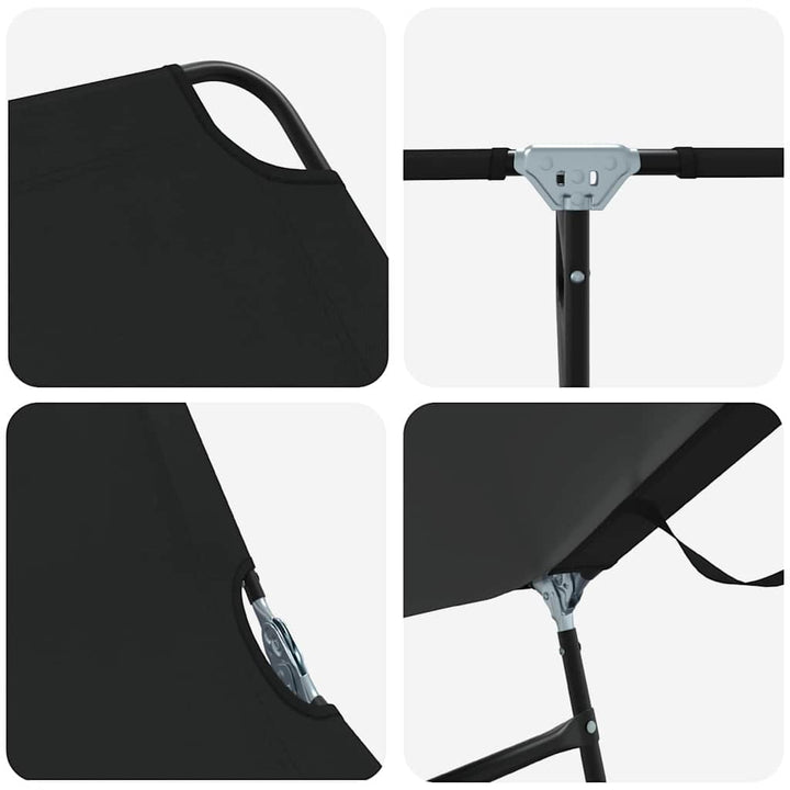Foldestol Sort 188 x 57 x 86,5 cm Polyester